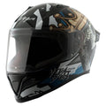 VEGA Bolt Crown Men Black Blue Full Face Helmet