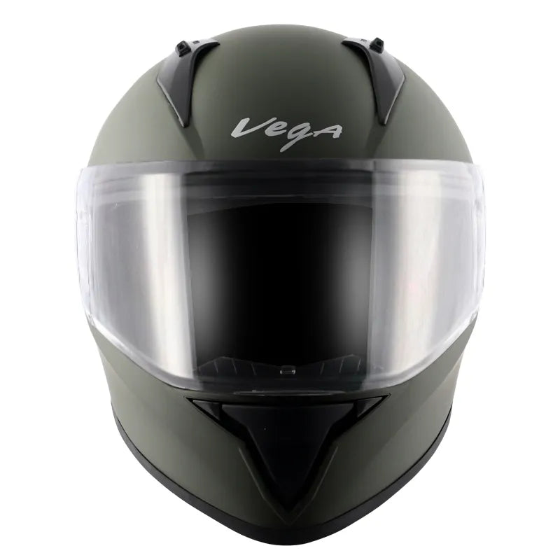 VEGA Bolt Dull Battle Green Full Face Helmet