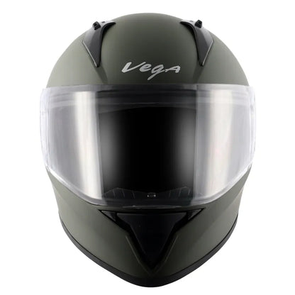 VEGA Bolt Dull Battle Green Full Face Helmet