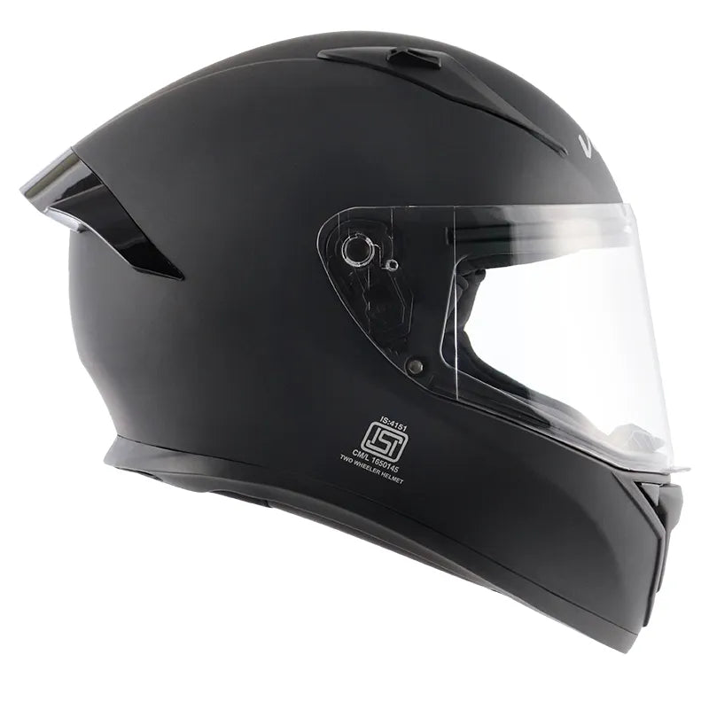 VEGA Bolt Dull Black Full Face Helmet