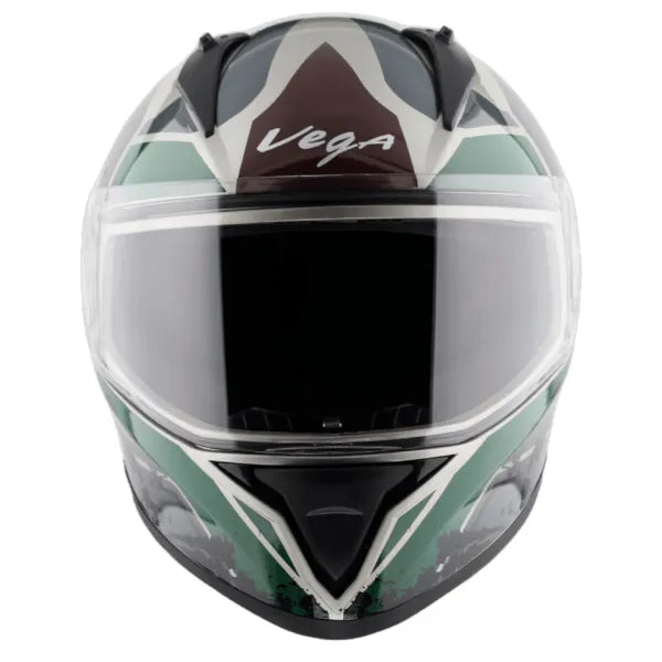 VEGA Bolt Dx Army Mud Battle Green Full Face Helmet
