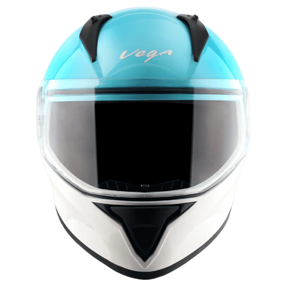 VEGA Bolt Dx Dual White Blue Full Face Helmet
