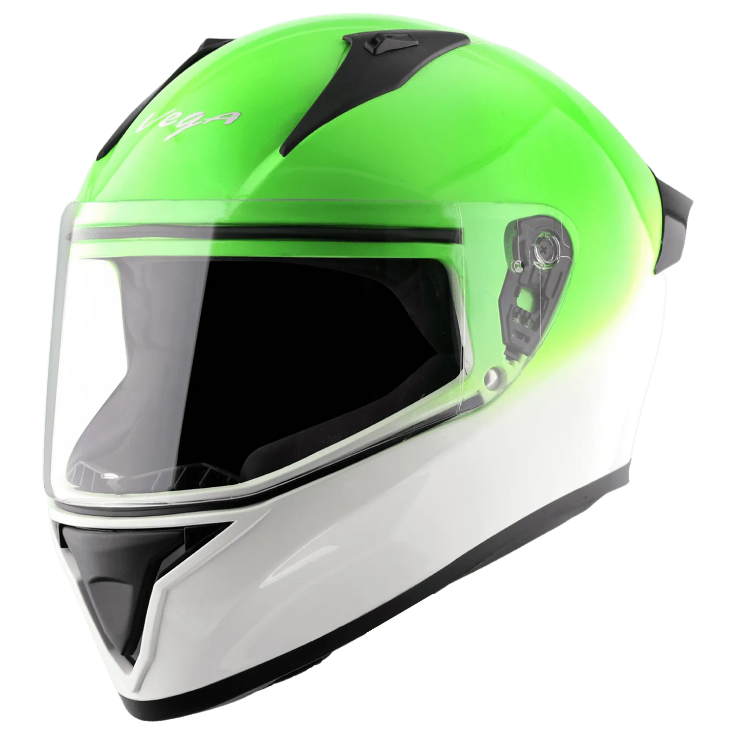 VEGA Bolt Dx Dual White Green Full Face Helmet