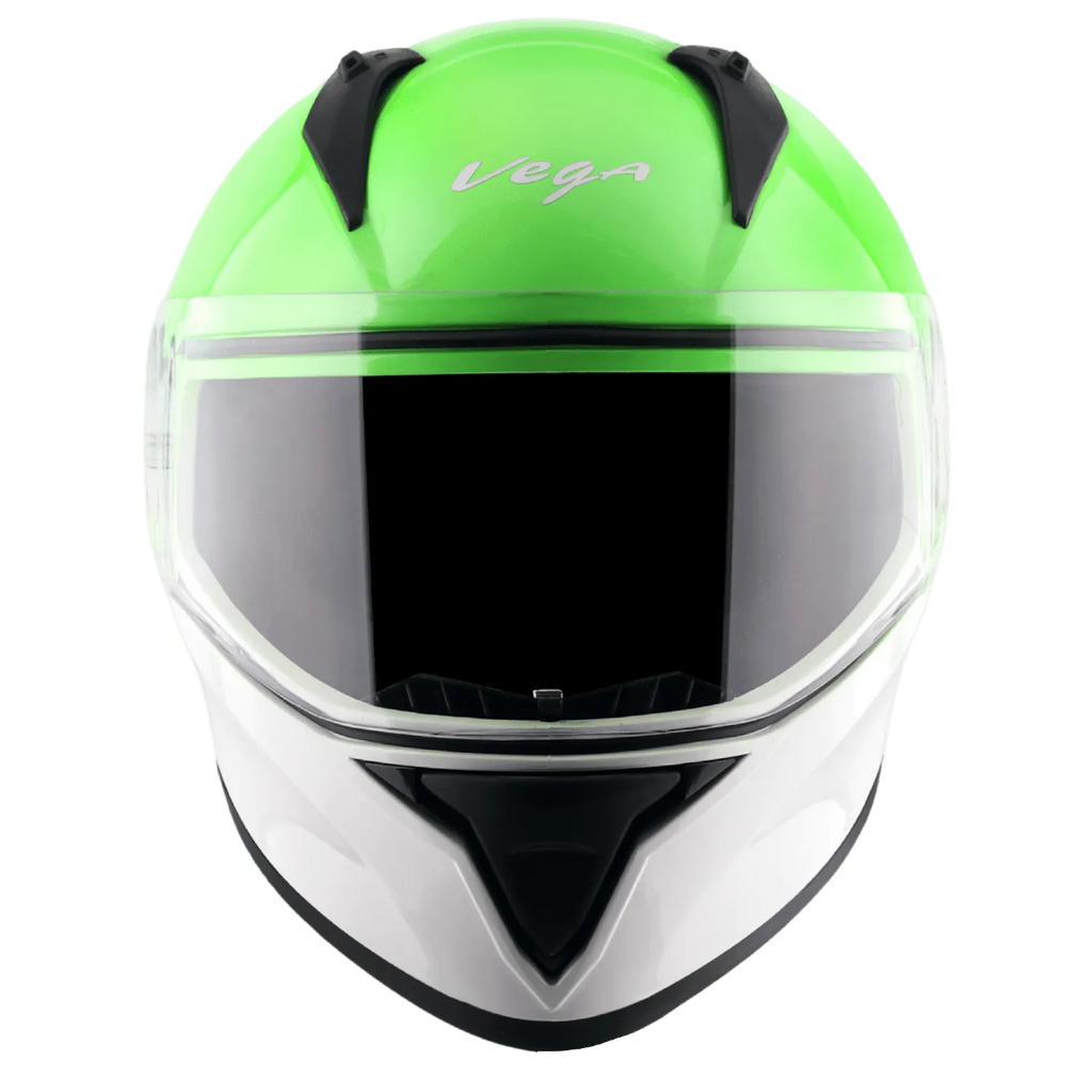 VEGA Bolt Dx Dual White Green Full Face Helmet