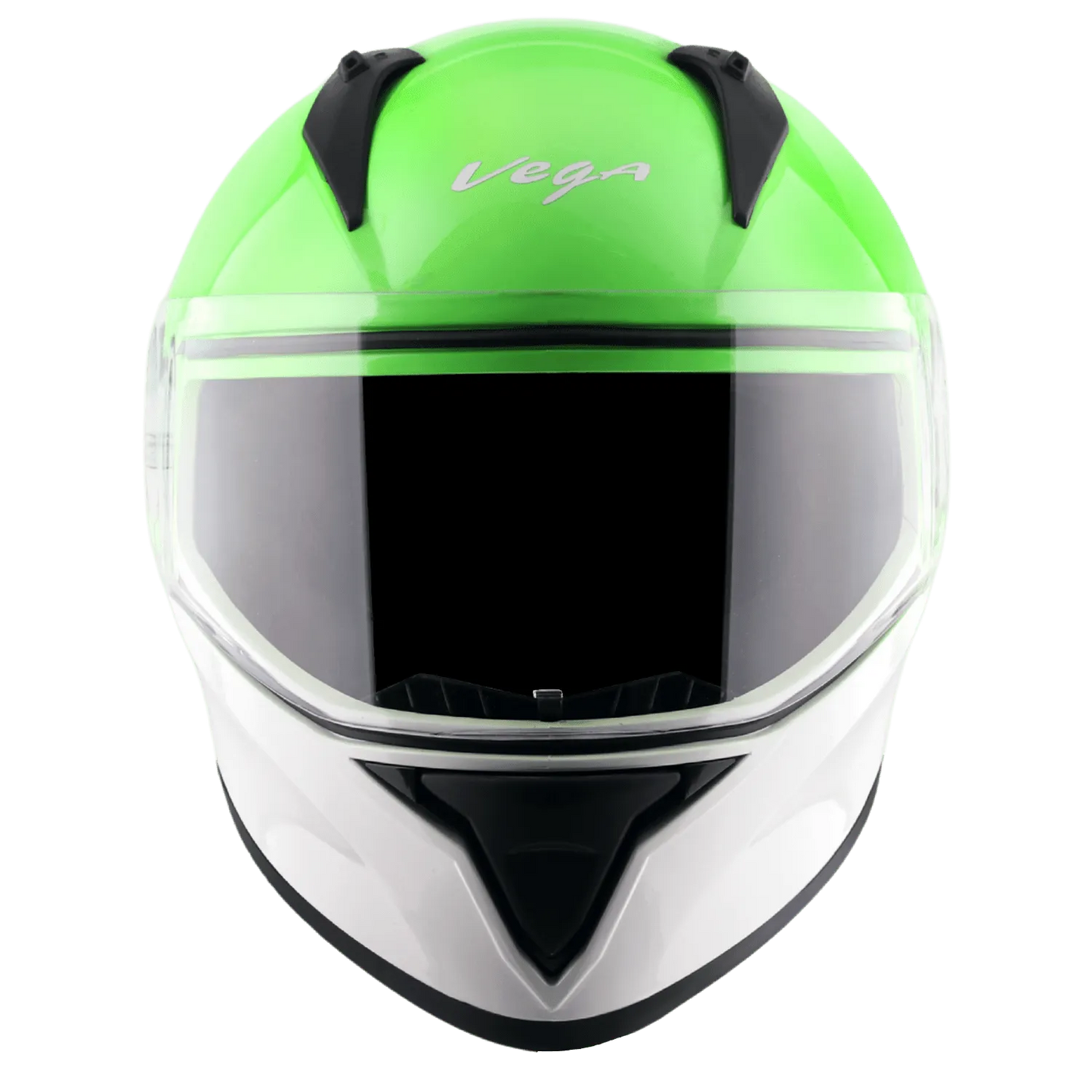 VEGA Bolt Dx Dual White Green Full Face Helmet