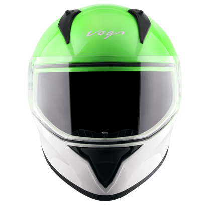 VEGA Bolt Dx Dual White Green Full Face Helmet