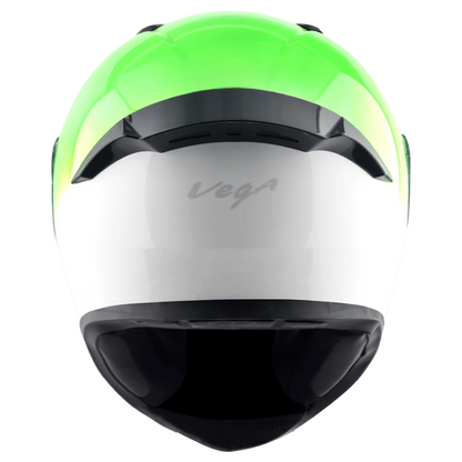VEGA Bolt Dx Dual White Green Full Face Helmet