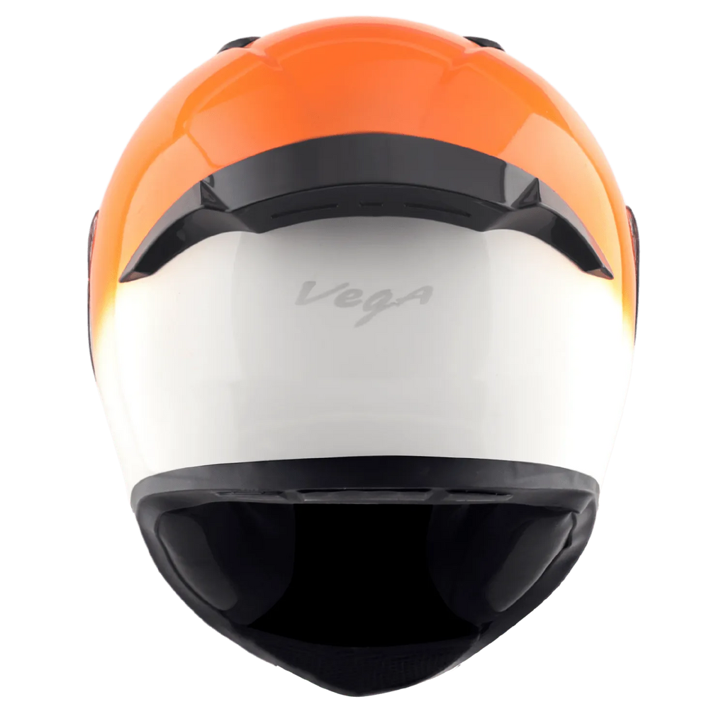 VEGA Bolt Dx Dual White Orange Full Face Helmet