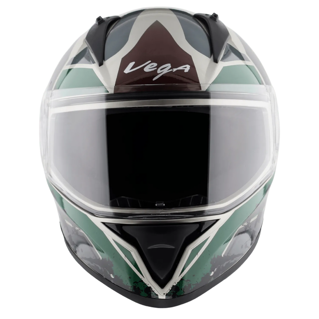VEGA Bolt Dx Dull Battle Green Full Face Helmet