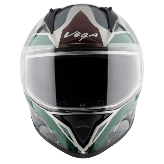 VEGA Bolt Dx Dull Battle Green Full Face Helmet