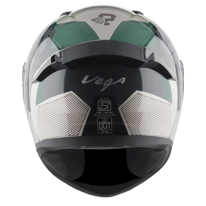 VEGA Bolt Dx Dull Battle Green Full Face Helmet