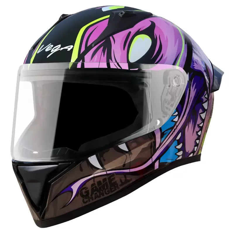 VEGA Bolt Dx Game Changer Black Pink Full Face Helmet