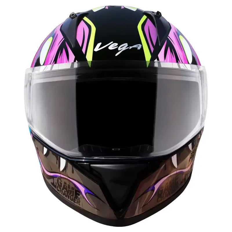 VEGA Bolt Dx Game Changer Black Pink Full Face Helmet