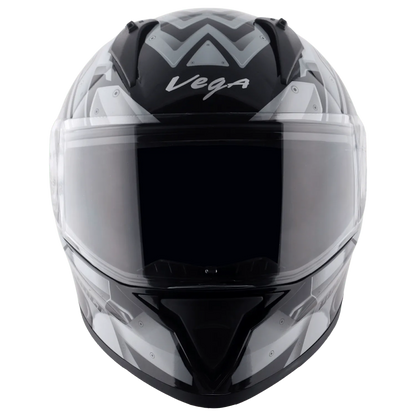 VEGA Bolt Dx Martial Black Grey Full Face Helmet