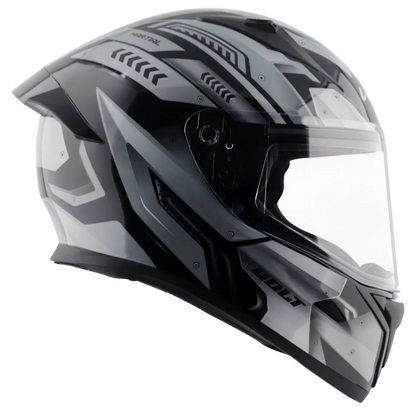VEGA Bolt Dx Martial Black Grey Full Face Helmet