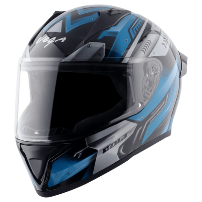 VEGA Bolt Dx Martial Black M Blue Full Face Helmet