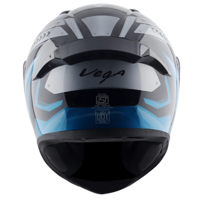 VEGA Bolt Dx Martial Black M Blue Full Face Helmet