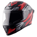 VEGA Bolt Dx Martial Black Red Full Face Helmet