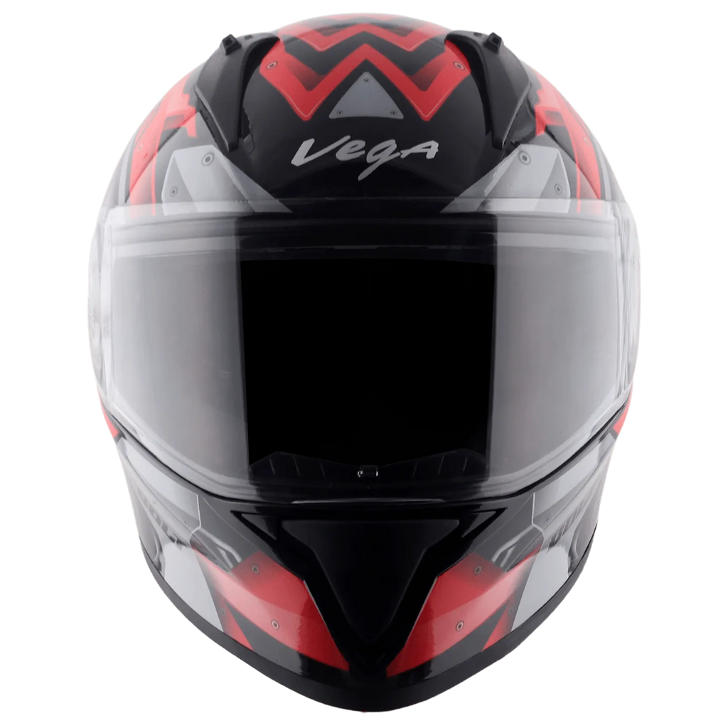 VEGA Bolt Dx Martial Black Red Full Face Helmet