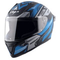 VEGA Bolt Dx Martial Dull Black M Blue Full Face Helmet