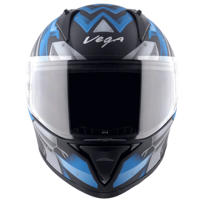 VEGA Bolt Dx Martial Dull Black M Blue Full Face Helmet