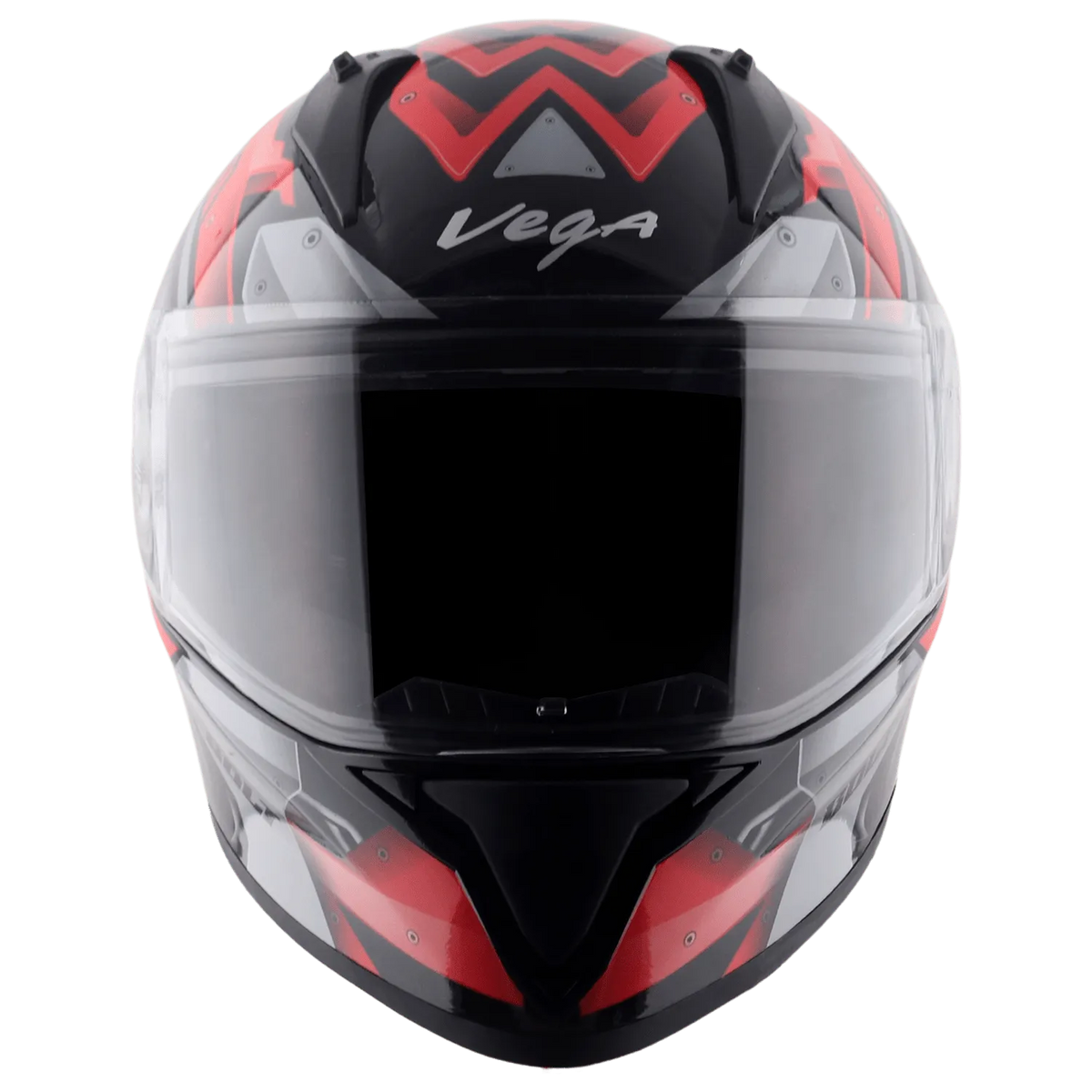 VEGA Bolt Dx Martial Dull Black Red Full Face Helmet
