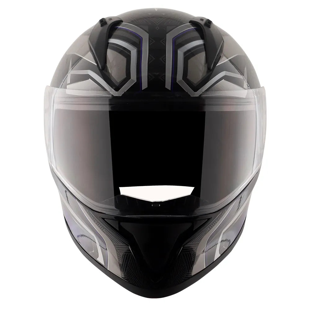 VEGA Bolt Dx Marvel Black Panther Silver Full Face Helmet