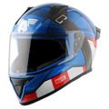 VEGA Bolt Dx Marvel Capitan America Blue Red White Full Face Helmet