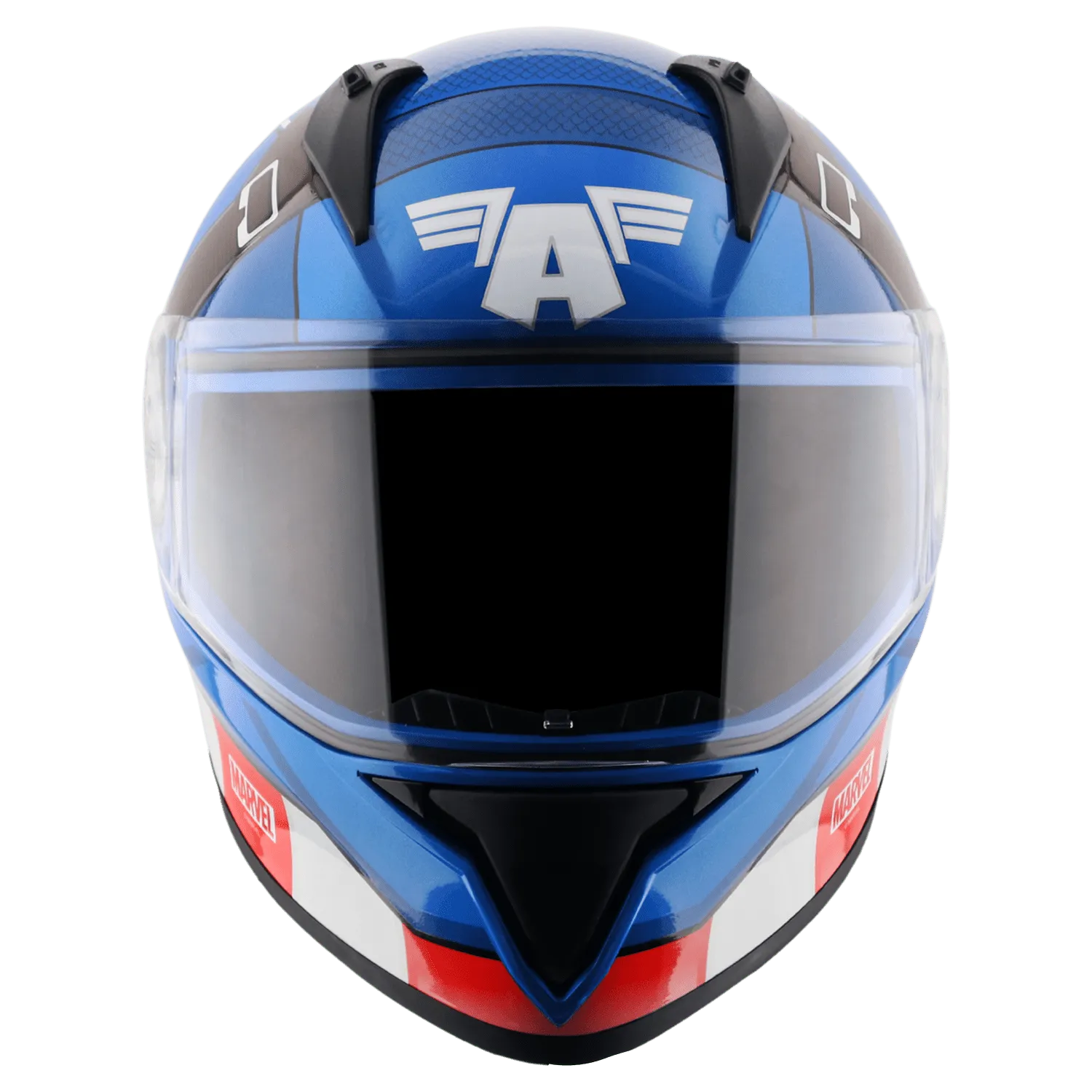 VEGA Bolt Dx Marvel Capitan America Blue Red White Full Face Helmet