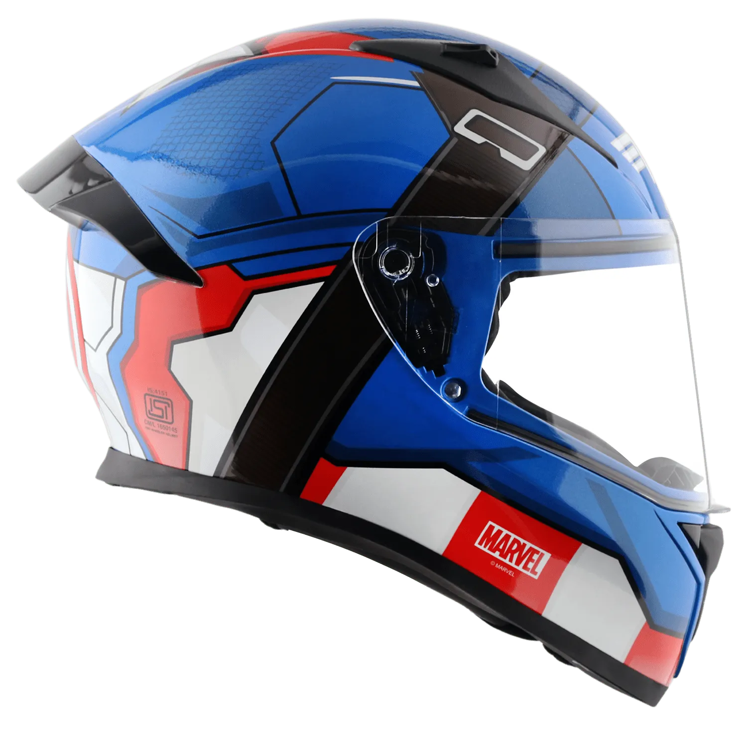 VEGA Bolt Dx Marvel Capitan America Blue Red White Full Face Helmet