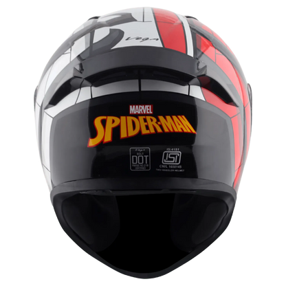 VEGA Bolt Dx Marvel Spider Man Black Red Full Face Helmet