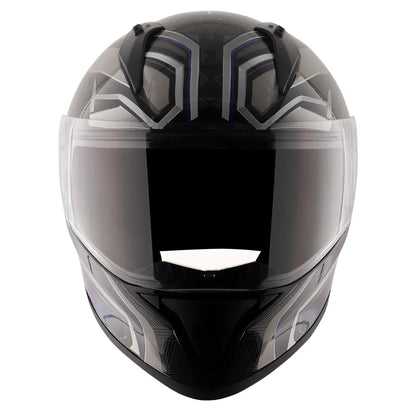 VEGA Bolt Dx Marvel Thor Black Panther Silver Full Face Helmet