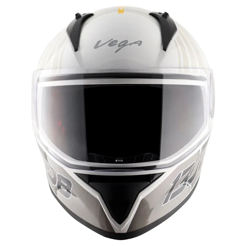 Vega Bolt Dx Southpaw White Grey Full Face Helmet