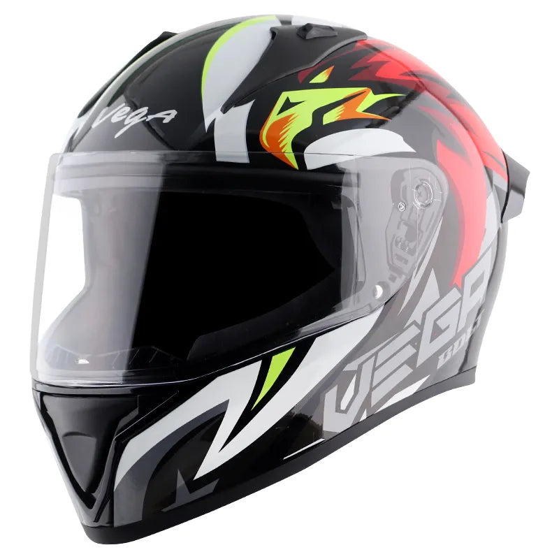 VEGA Bolt Dx Speedx Black Red Full Face Helmet