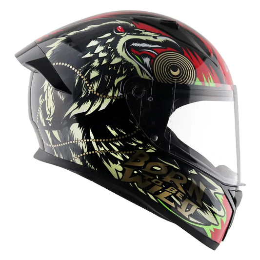 VEGA Bolt Dx Wild Black Yellow Full Face Helmet