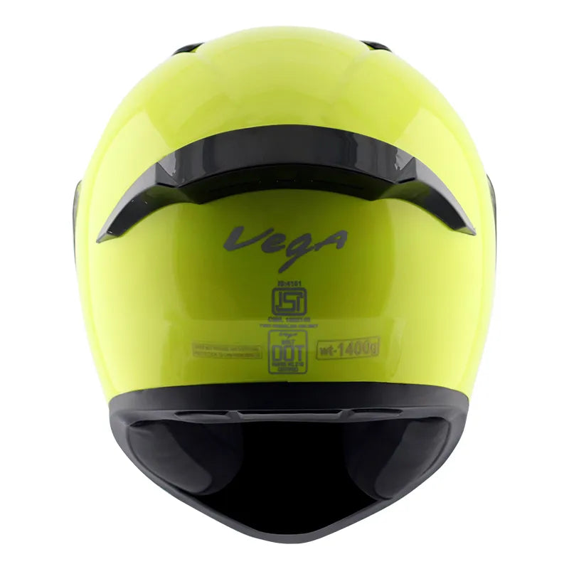 VEGA Bolt Neon Yellow Full Face Helmet