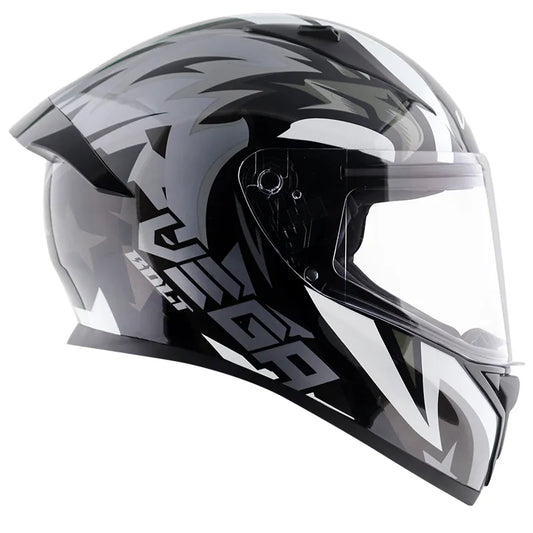 VEGA Bolt Superhero Black Grey Full Face Helmet