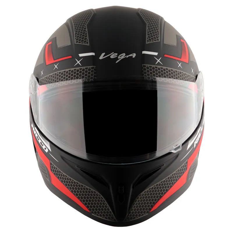VEGA Breeze Dx Ricco Dull Black Red Full Face Helmet