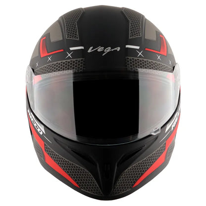 VEGA Breeze Dx Ricco Dull Black Red Full Face Helmet