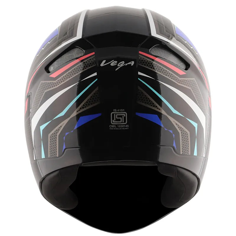 VEGA Breeze Dx Scooby Black Blue Full Face Helmet