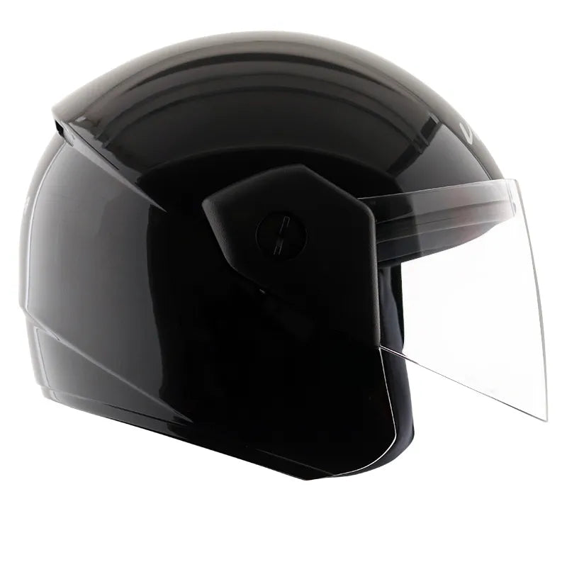 VEGA Buds Dx Without Peak Black Half Face Helmet