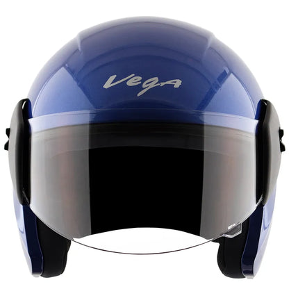 VEGA Buds Dx Without Peak M Blue Half Face Helmet