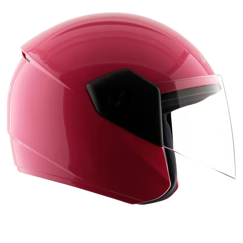 VEGA Buds Dx Without Peak Pink Half Face Helmet