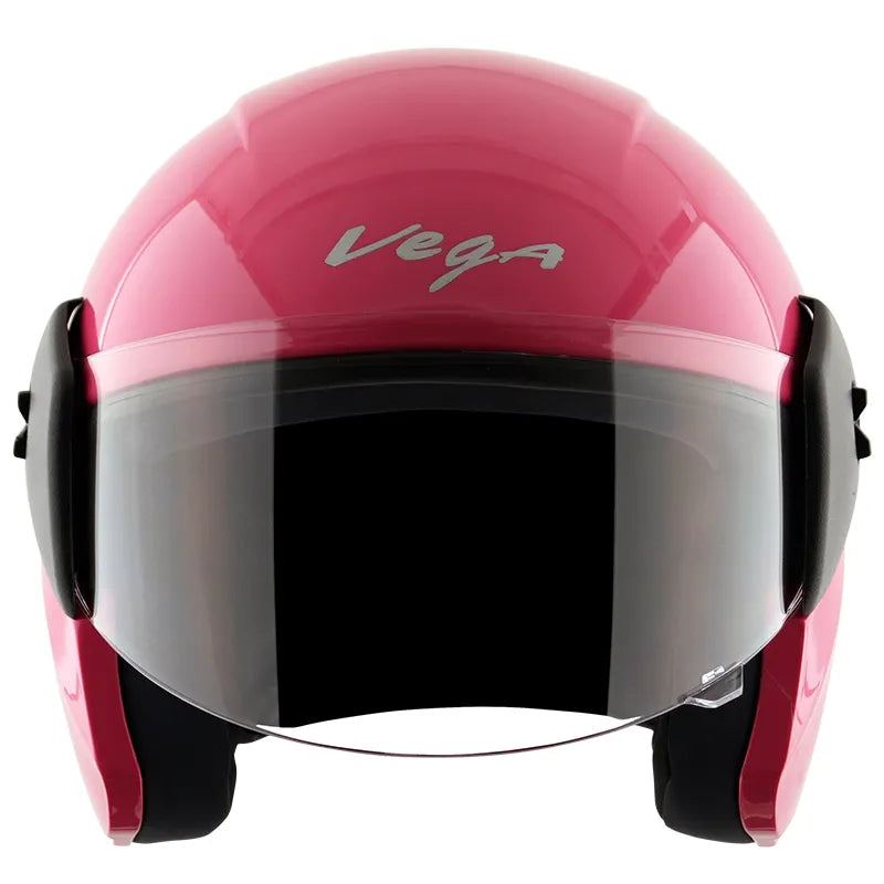 VEGA Buds Dx Without Peak Pink Half Face Helmet