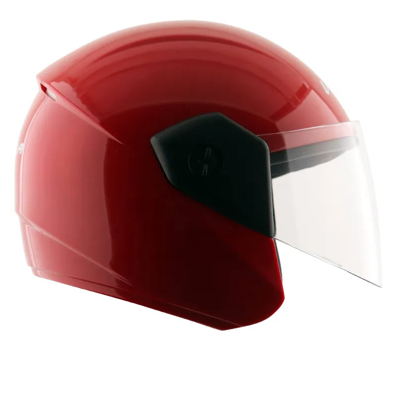 VEGA Buds Dx Without Peak Red Half Face Helmet