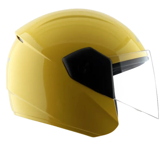 VEGA Buds Dx Without Peak Yellow Half Face Helmet