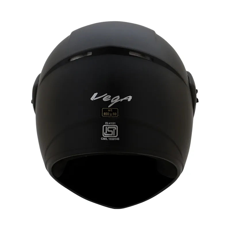 VEGA Buds Dx Dull Black Half Face Helmet