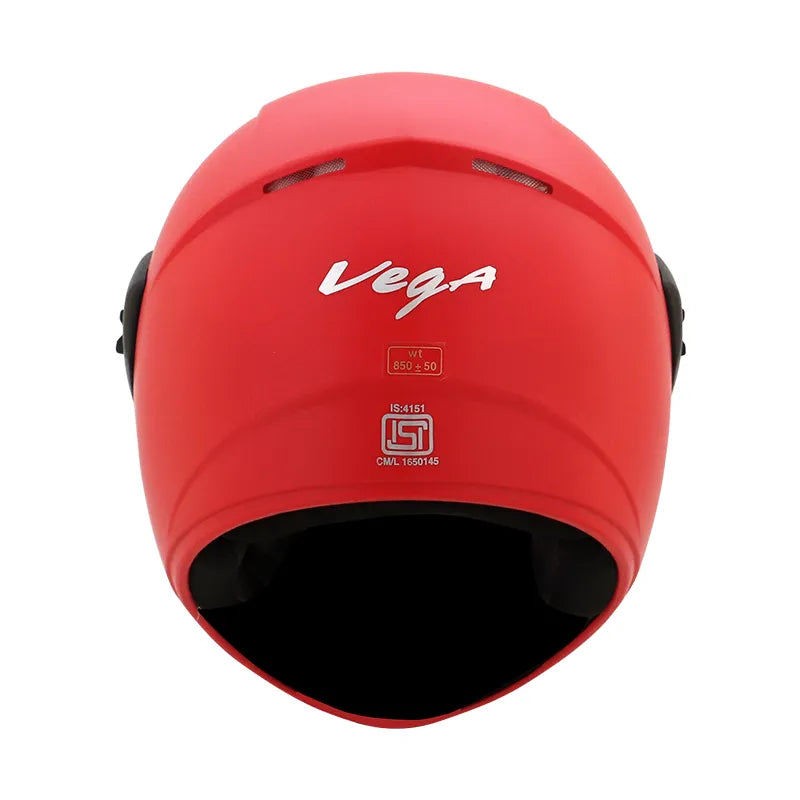 VEGA Buds Dx Dull Red Half Face Helmet