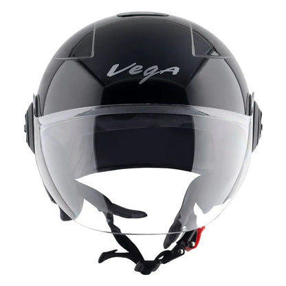 VEGA Chap Dx Sold Black Half Face Helmet