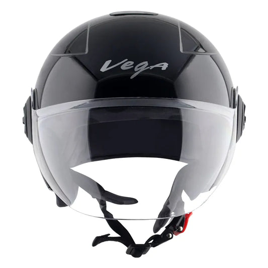 VEGA Chap Dx Sold Black Half Face Helmet